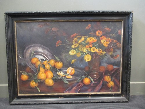 Lot 301 - Camilla Gobl, still life with oranges and...