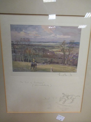 Lot 195 - Lionel Edwards, three pencil signed hunting...