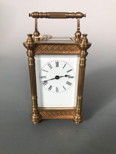 Lot 31 - A French carriage timepiece circa 1900, with...