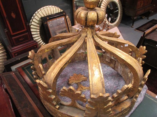 Lot 517 - A large giltwood ornamental crown