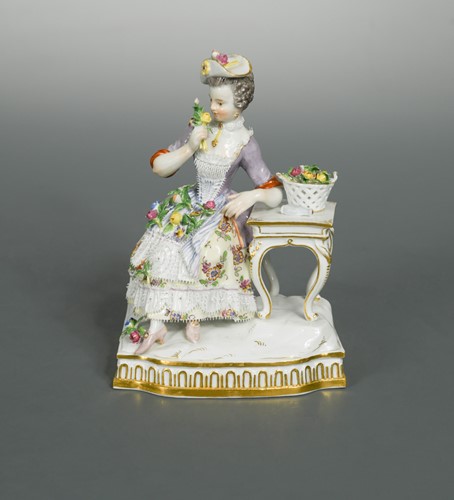 Lot 40 - A 19th century Meissen figure allegorical of scent