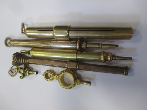 Lot 151 - A propelling pencil stamped '18ct', together...
