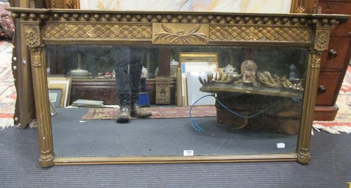 Lot 530 - A Regency gilt overmantle mirror, 60 x 116.5 x...