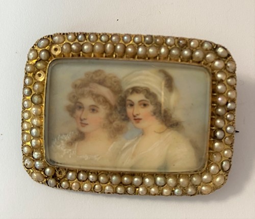 Lot 20 - Two 19th Century memorial brooches, one converted to a pendant