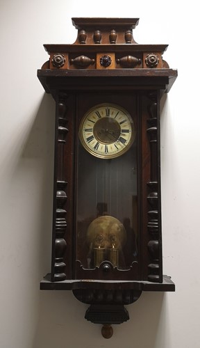 Lot 38 - A Vienna style wall clock