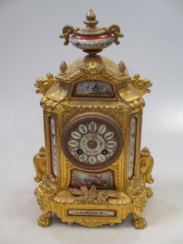 Lot 24 - A late 19th century French gilt metal and...