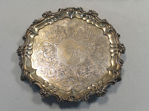 Lot 569 - A Victorian silver salver