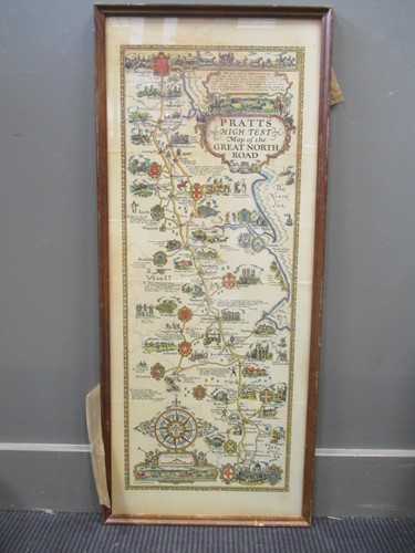 Lot 323 - Pratts High Test Map of the Great North Road,...