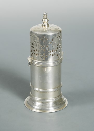 Lot 557 - A Victorian silver sugar caster