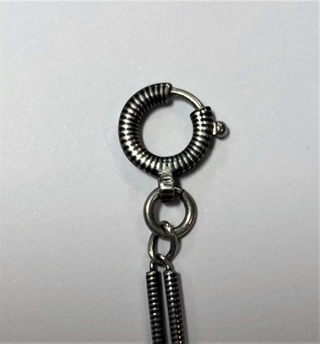 Lot 254 - A white metal and black enamel 'Albertina' chain