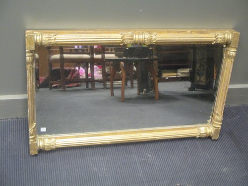 Lot 427 - A rectangular gilt frame mirror