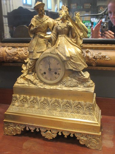Lot 269 - A 19th century French ormolu mantle clock with...