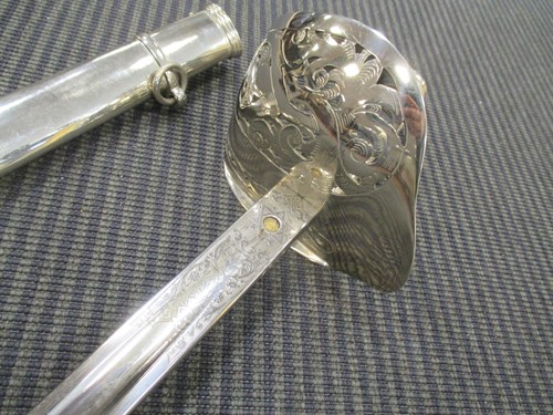 Lot 70 - An officer's dress sword by Hawkes & Co