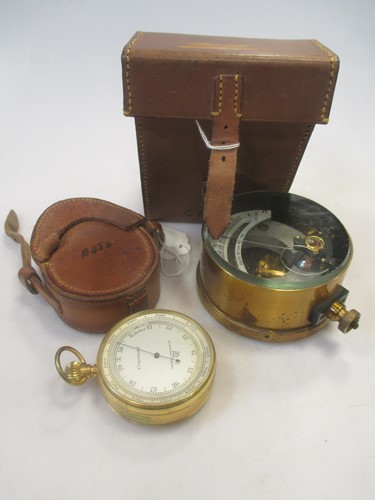 Lot 104 - A cased galvanometer together with a military...