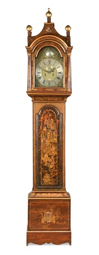 Lot 72 - A George III lacquered longcase clock