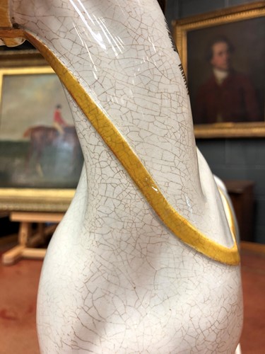 Lot 70 - A fine and rare Leeds pottery horse, circa 1825