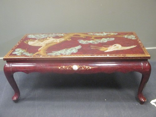 Lot 734 - A lacquer Chinese table