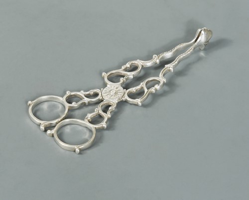 Lot 637 - Dublin - A very rare pair of Victorian silver tea tongs