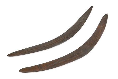 Lot 744 - Two 19th century indigenous Australian boomerangs