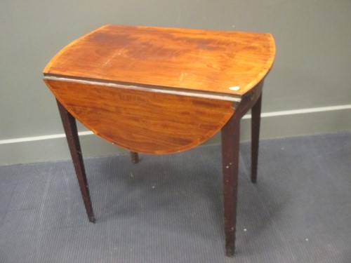 Lot 656 - ....A George III mahogany and banded oval...