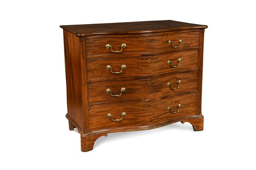 Lot 81 - A George III mahogany serpentine chest, circa 1760