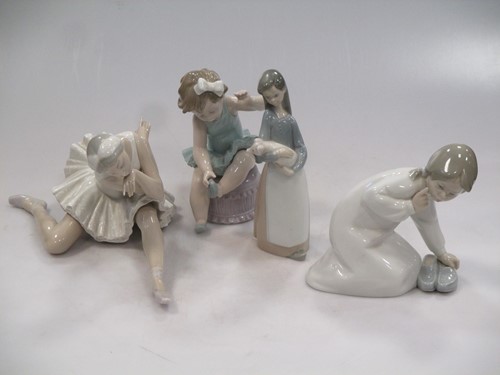 Lot 21 - Four Lladro figures, to include a Ballerina, a...
