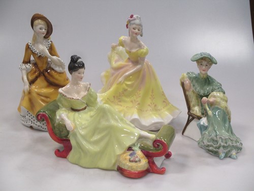 Lot 10 - Four Royal Doulton Figurines, 'At Ease',...