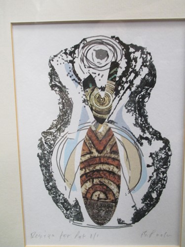 Lot 332 - Bernard Rooke, a pair of mixed media works and...
