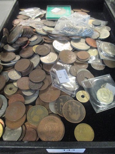 Lot 143 - A quantity of pre-decimal UK and World coinage,...