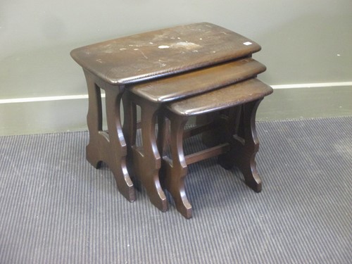 Lot 411 - A glass top coffee table, another with painted...