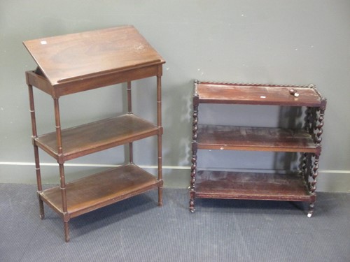 Lot 430 - A Victorian 3 tier whatnot with carved pierced...