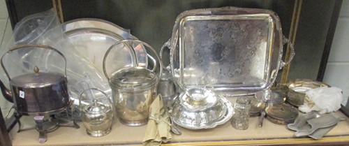 Lot 265 - Box of silver plated wares, including 2 Gorham...