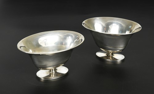 Lot 134 - J. Tostrup, a Norwegian metalwares bonbon dish and another similar