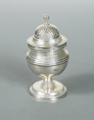 Lot 526 - A George IV silver spice caster by William Bateman