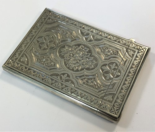 Lot 368 - A Victorian silver card case by George Unite