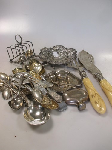 Lot 233 - A collection of silverware including flatware,...
