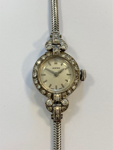 Lot 332 - Vertex - A lady's diamond set cocktail wristwatch