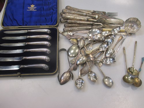 Lot 206 - Two Russian silver spoons with gilt bowls, an...
