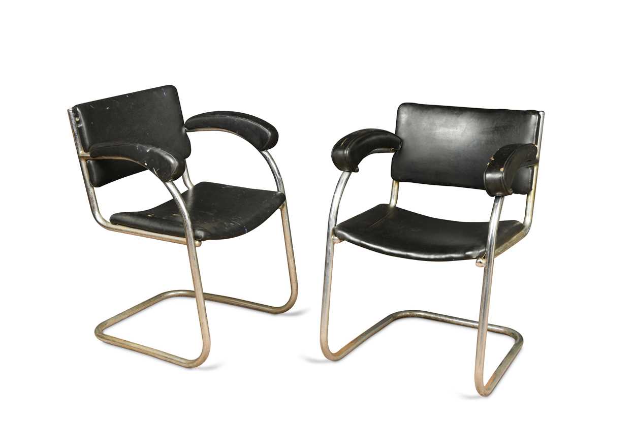Lot 224 - Serge Chermayeff for Cox & Co., a pair of modernist cantilever armchairs