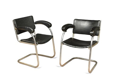 Lot 224 - Serge Chermayeff for Cox & Co., a pair of modernist cantilever armchairs