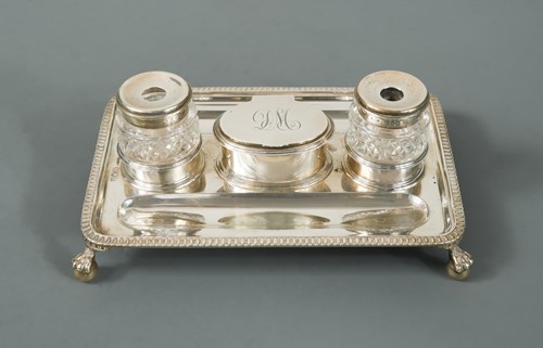 Lot 588 - A Victorian silver table inkstand formerly the property of Richard Marsh MVO