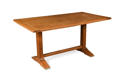 Lot 193 - A Heal's golden oak refectory dining table