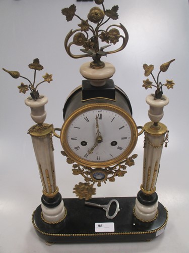 Lot 98 - A French 19th century marble and ormolu mantel...