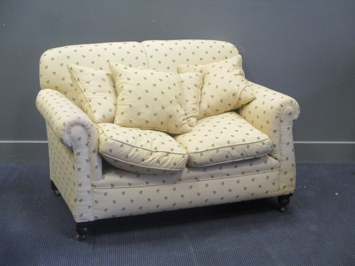 Lot 465 - An Edwardian drop end two seat sofa,...