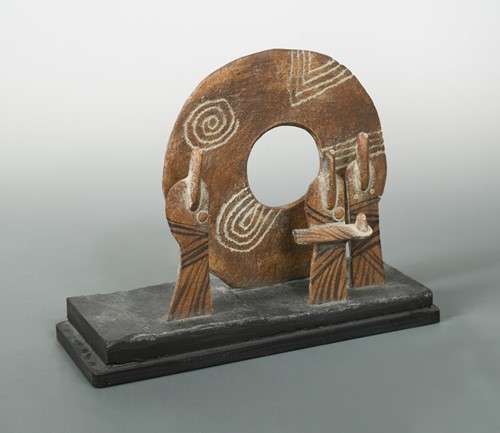 Lot 66 - John Maltby (British, born 1936), Three Figures (Stone Circle)