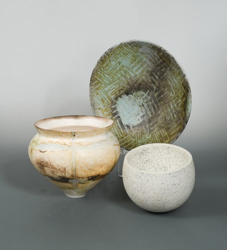 Lot 74 - Jane Perryman (British, born 1947), three studio pottery forms