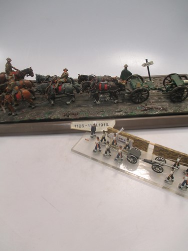 Lot 144 - A lead WWI group together a Tattoo Field Gun...