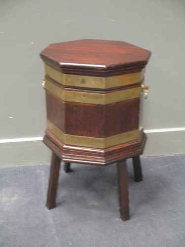 Lot 452 - A George III mahogany and brass bound...