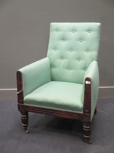 Lot 459 - A William IV library armchair