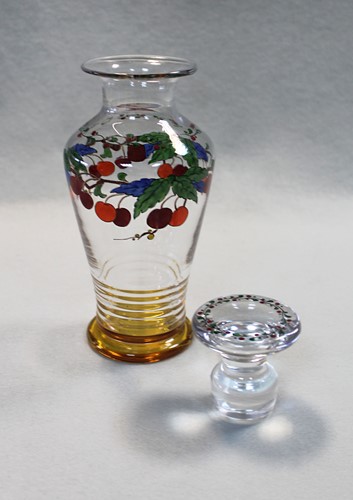 Lot 11 - Ludwig Kny for Stuart, a Stratford shaped enamelled glass cocktail set, circa 1930